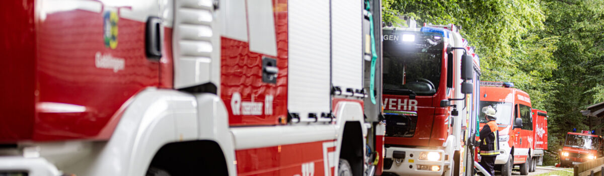 Große Waldbrandübung